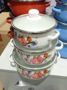 Zestaw  garnków emaliowanych  3 szt.