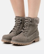 TOM TAILOR SZARE Buty BOTKI Damskie Ocieplane roz 37