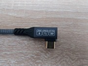 Przedłużacz USB-C 3.2 Gen 2 (10Gbps) – Kątowy 90°, 0.5m