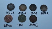1Pfennig , Raich , Niemcy różne roczniki 