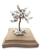 KAMEO Drzewko Szczęścia Howlit biały 9,5cm (1606)