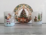 Szklane lampiony świąteczne na tealight