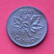 1  Cent  1976  r  -     Kanada    Liść klonu
