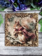 Ozdobny medalion vintage decoupage shabby chic Prowansja 