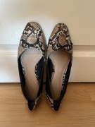 Zara baleriny z wężowej skórki rozm. 38