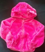 Bluza z kapturem polarek dla dziewczynki różowy 74-80