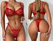 Koronkowa bielizna seksowna komplet S 36 walentynki
