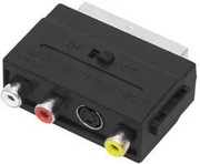 przejściówka adapter Euro scart 3 x RCA 1x s-video