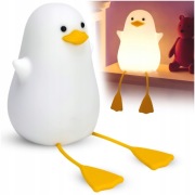 LAMPKA Nocna Kaczka LED, Silikonowa, Włączanie Na Dotyk, USB-C