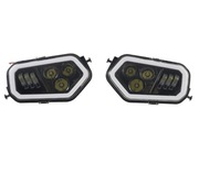 Polaris sportsman scrambler reflektory led lampa ringi przód