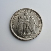 Francja  5 Franków 1875 Herkules
