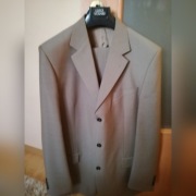 Garnitur męski  Luigi Vesari XXL beżowy jak nowy