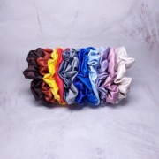 Scrunchie - satynowe gumki do włosów rozm. L