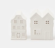 Nowy zestaw domków ceramicznych lampionów na podgrzewacze