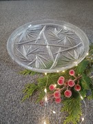 Kryształowa patera PRL 30 cm.