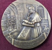 Religia Jan Paweł II, św.Franciszek i Antoni brąz patyn.