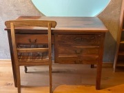 Biurko palisander kupione w Almi Decor+krzesło.