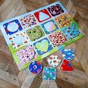 Układanka na rzepy Montessori. Zabawka edukacyjna. 