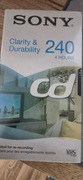 Kaseta VIDEO  VHS SONY 240/4H CLARITY DURABILTY NOWE W FOLII