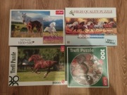 Puzzle konie 4 zestawy