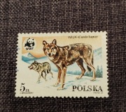 Znaczek pocztowy wilk 