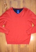 Sweter Tom Tailor r. L męski bawełniany dł rękaw dekolt V