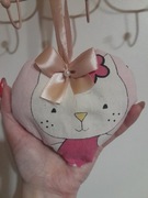 Nowa zawieszka Serduszko 12cm+wstążka Hello Kitty 