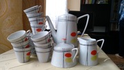 Serwis porcelanowy kawowy Wawel PRL stan idealny 