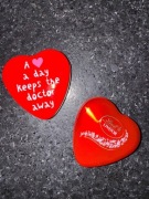 Pudełka metalowe serca 2 szt. - Warszawa