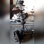 KOMPLETNY AMORTYZATOR-TARCZA-KLOCK Ranault Clio II