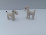 Pies piesek pieski 2 figurki z PRL 2 x figurka