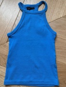 Niebieski top Sinsay blue bawełna cotton koszulka bluzka xs