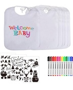 Śliniaki do malowania baby shower