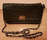 ATMOSPHERE torebka damska mała czarna pikowana chanelka