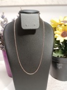 SREBRNY ŁAŃCUSZEK 925 POZŁACANY RÓŻOWYM ZŁOTEM