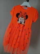 Sukienka dziewczęca pomarańczowa myszka minnie lore kids r.5-6l.