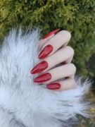 Paznokcie press on nails tipsy żelowe klasyczne czerwone xs migdał 