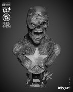 Zombie Kapitan Ameryka Captain America Marvel Popiersie 1/4 Ręczni Malowana