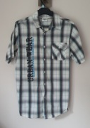 elegancka koszula z krótkim rękawem kratka kieszonka bawełna Yigga 164/170
