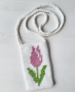 Torebka na telefon. Saszetka. Etui. Handmade. Rękodzieło.Uchwyt na telefon.