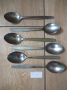 Zestaw 6 łyżek Hefra Fraget wzór prosty łyżki PRL