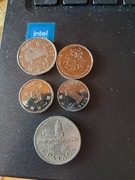 Pięć monet Chiny i Makau