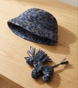 Kapelusz Panama i zawieszek na torebkę crochet, zestaw ręcznie robiony 