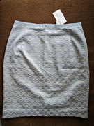 H&M SPÓDNICA ŻAKARD BŁEKITNA M