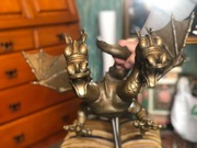 Miedziany smok dwugłowy, ozdoba lokalu, szyldu, or