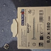 Wkrety 8x180  50szt w opakowaniu