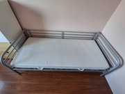 Łóżko IKEA tromso wraz z materacem szare metalowe 90x 200