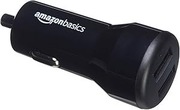 Amazon Basics ładowarka samochodowa USB 2-port 4.8A/24W, czarna