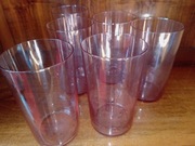 Szklanki wysokie z PRL zestaw 6 szt.