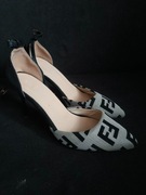Buty na obcasie szpilki zapinane na kostce FF - 40